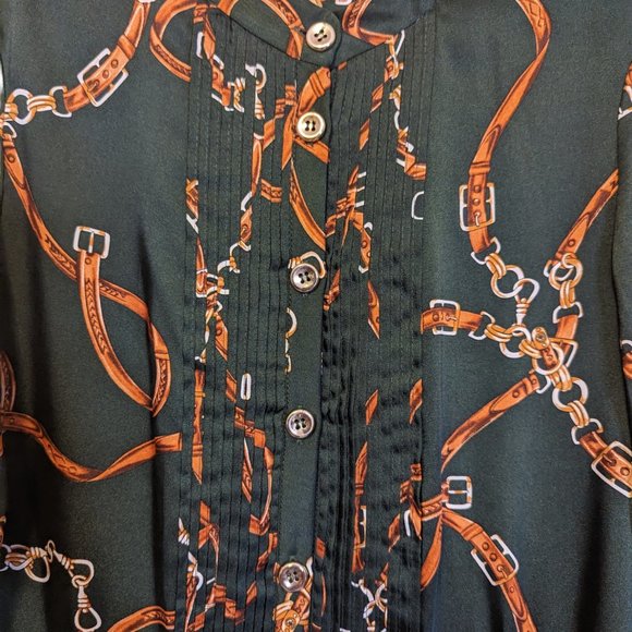 Zara Green Short Chain Print Dress Size: XS - Picture 8 of 12